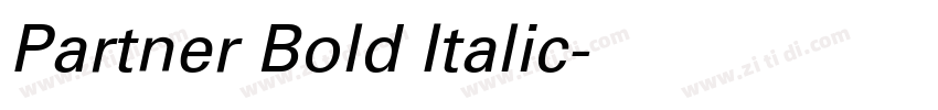 Partner Bold Italic字体转换